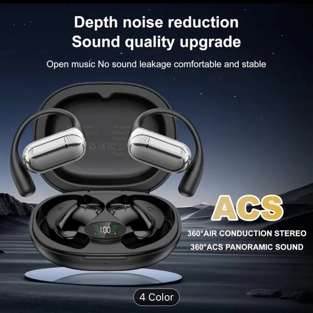 Translation Earbuds - Wireless Open-Ear 5.4 Sport Headset,blue or khaki or black